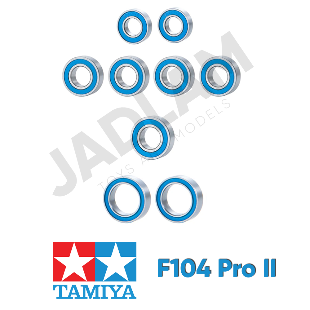 Tamiya F104 Pro II Ballrace Bearings RC Car Upgrade Set (Rubber-Shielded)