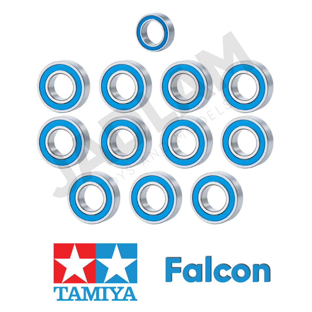 Tamiya Falcon Ballrace Bearings RC Car Upgrade Set (Rubber-Shielded)