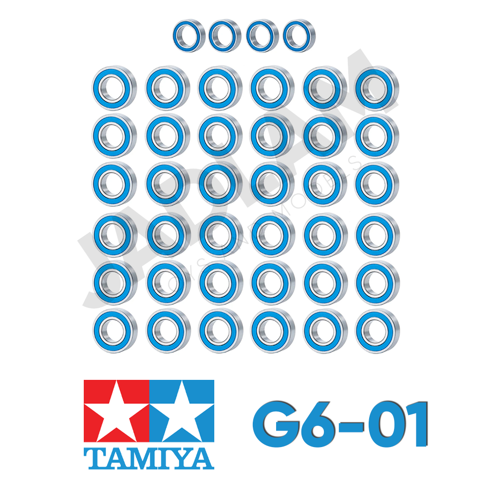 Tamiya G6-01 Ballrace Bearings RC Car Upgrade Set (Rubber-Shielded)