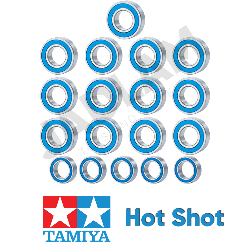 Tamiya Hotshot Ballrace Bearings RC Car Upgrade Set (Rubber-Shielded)