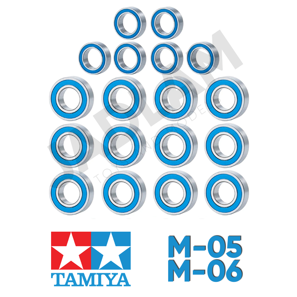 Tamiya M-05/M-06 Ballrace Bearings RC Car Upgrade Set (Rubber-Shielded)