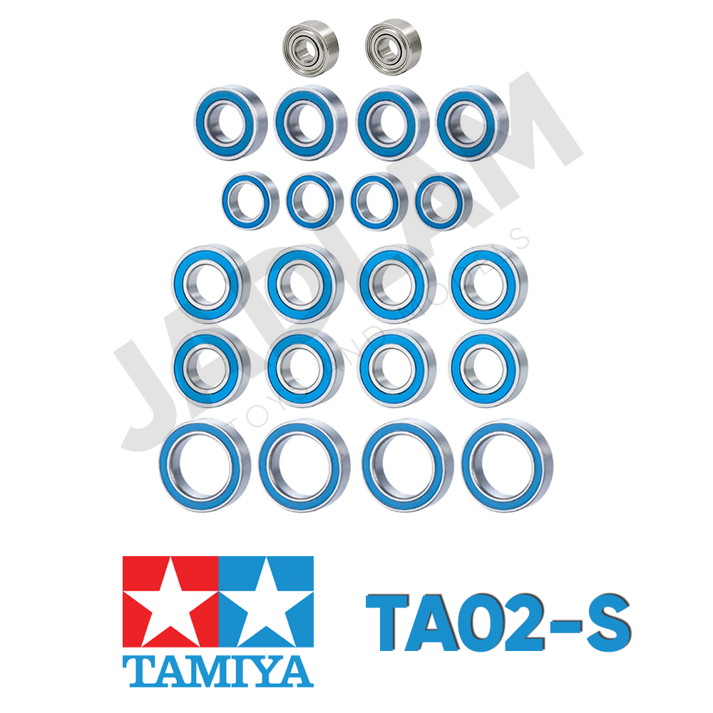 Tamiya TA-02S Ballrace Bearings RC Car Upgrade Set (Rubber-Shielded)