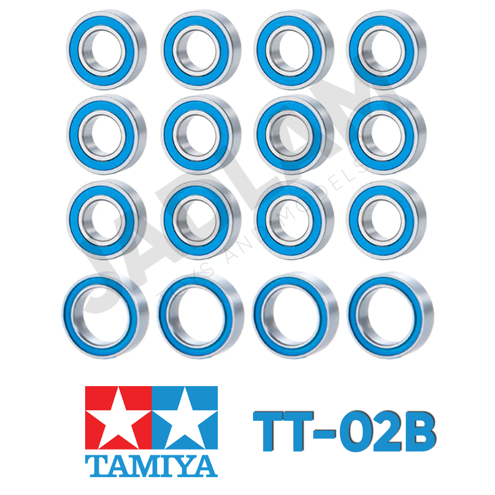 Tamiya TT-02B Ballrace Bearings RC Car Upgrade Set (Rubber-Shielded)