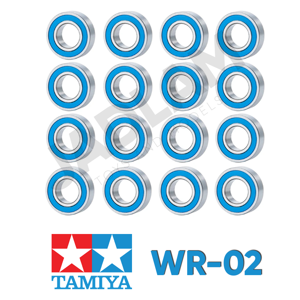 Tamiya WR-02/WT-01 Ballrace Bearings RC Car Upgrade Set (Rubber-Shielded)