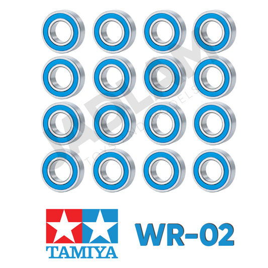 Tamiya WR-02/WT-01 Ballrace Bearings RC Car Upgrade Set (Rubber-Shielded)