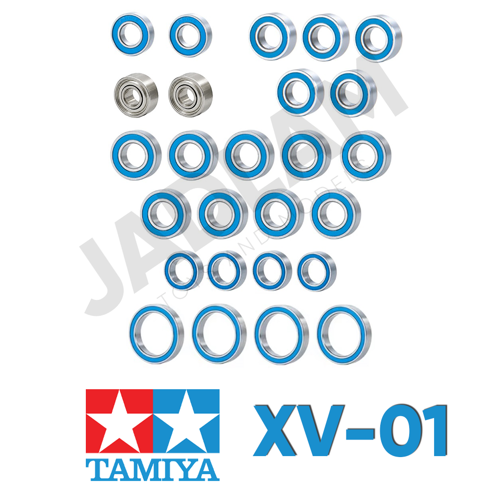 Tamiya XV-01 Ballrace Bearings RC Car Upgrade Set (Rubber-Shielded)