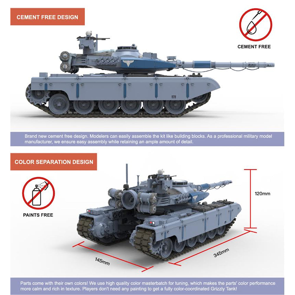 Border Models BC-002 Grizzly Battle Tank 1:35 Model Kit