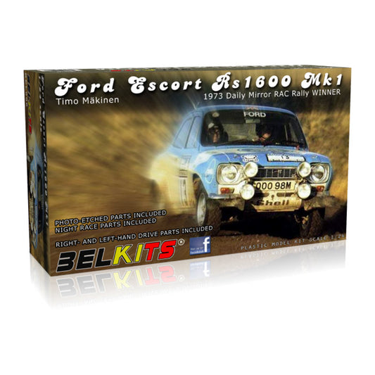 Belkits Ford Escort Mk1 RS1600 Makinen Liddon Rally Car Model Kit 1:24