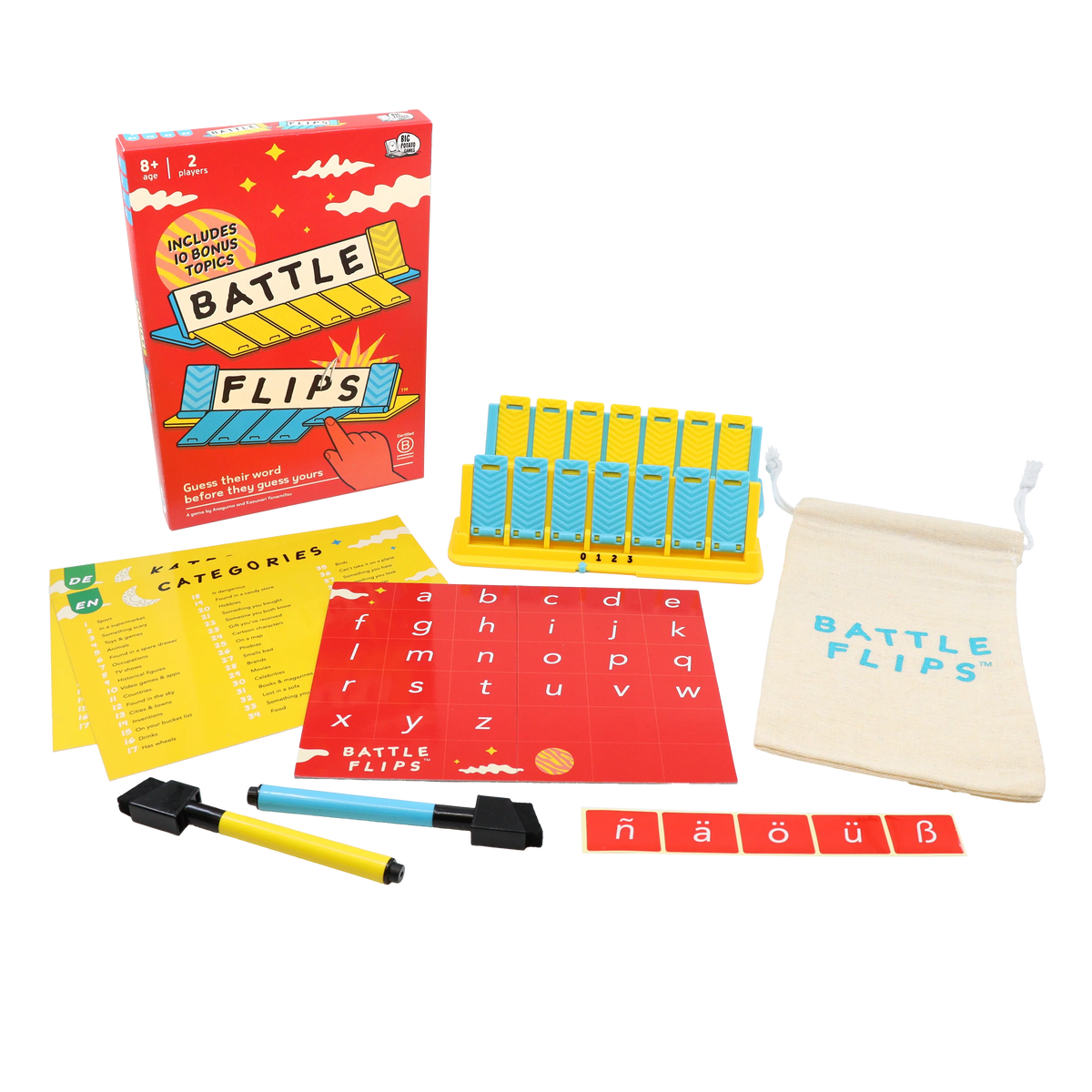 Battle Flips Party Word Game 2 Players Age 8+ Big Potato Games - image 2