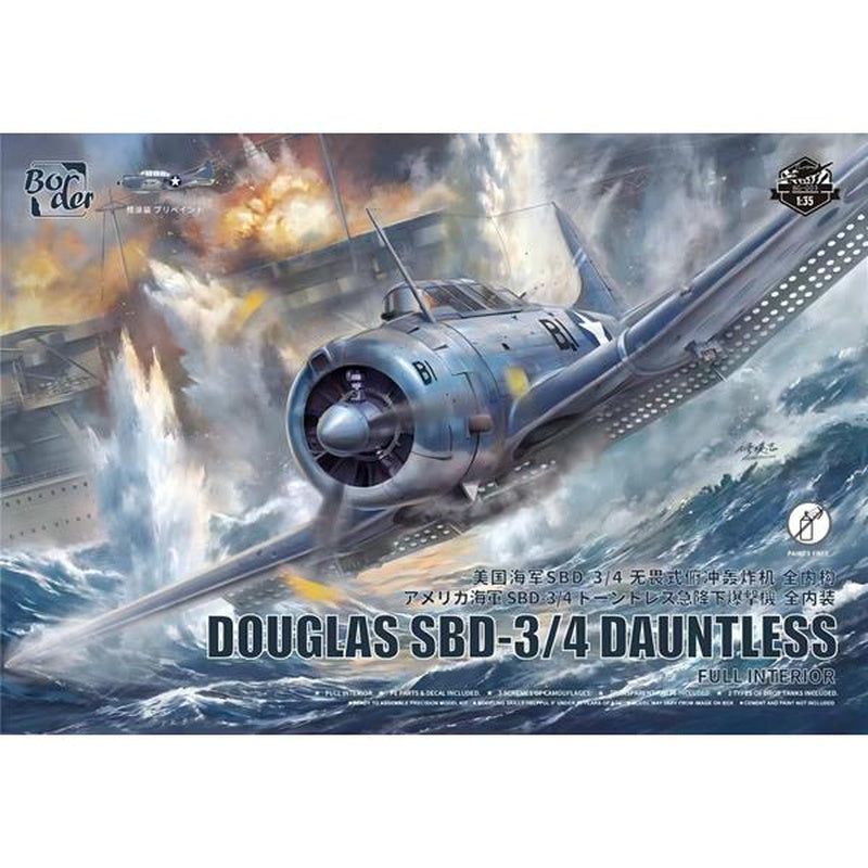 Border Model BG-003 Douglas SBD-3/4 Dauntless Pre-Painted 1:35 Model Kit