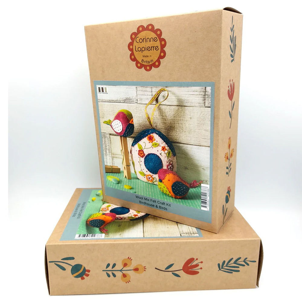 Corinne Lapierre Birdhouse & Two Birds Felt Craft Kit