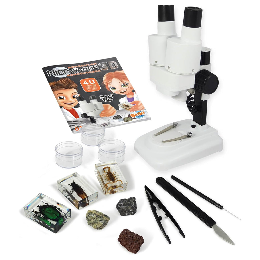 Buki Science: Binocular Microscope - 20x Zoom STEM Toy Age 8+