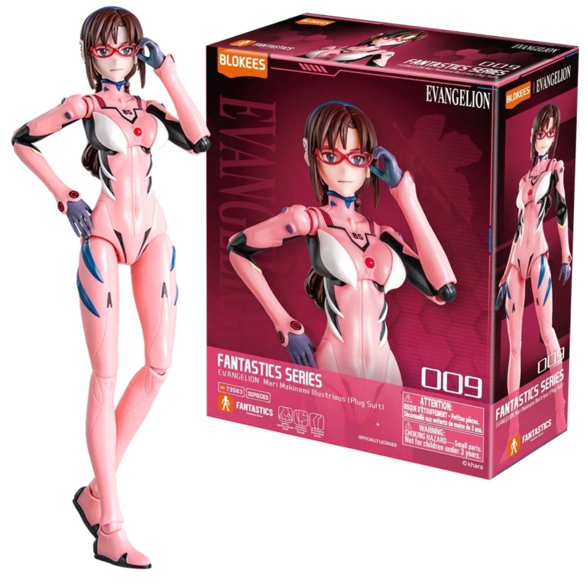 Blokees Fantastics Series - Evangelion Mari Makinami Illustrious (Plug Suit) Model Kit
