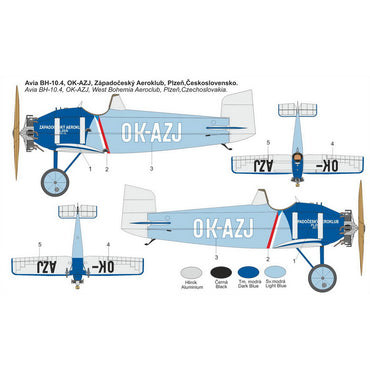Kovozavody Prostejov BLK0001 Avia BH-10 'OK-AZJ' 1:72 Model Kit