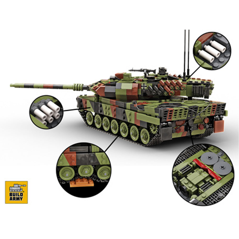 Build Army BM001 Leopard 2A6 Main Battle Tank 1:33 Brick Model 1400pcs