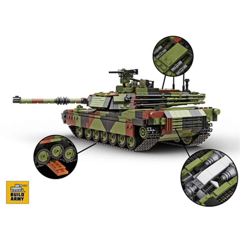 Build Army BM003 M1A2 Abrams Main Battle Tank 1:33 Brick Model 1376pcs