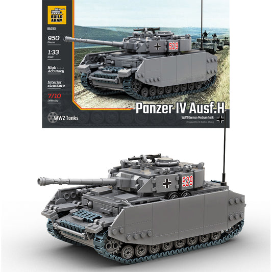 Build Army Panzer V 1:33 Tank Brick Model 950pcs B0161