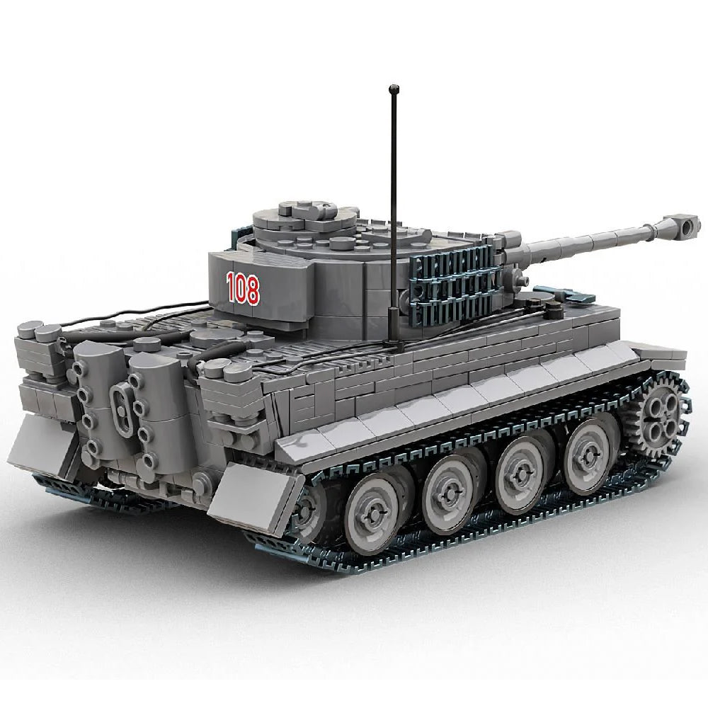 Build Army Tiger I Ausf.E 1:33 Tank Brick Model 1157pcs B0181