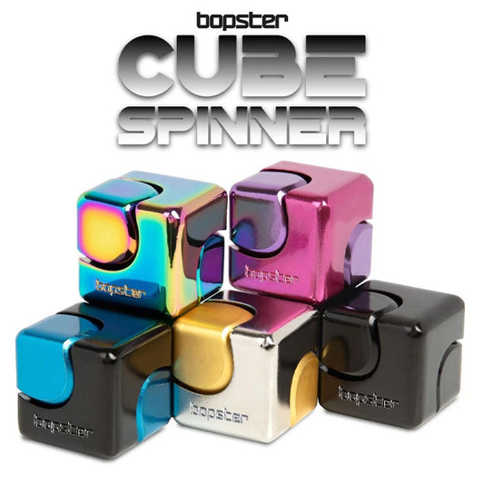 Bopster Cube Spinning Fidget Toy - Multicolour Metallic CS001