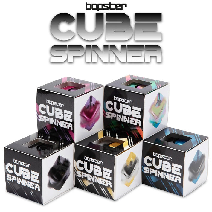 Bopster Cube Spinning Fidget Toy - Multicolour Metallic CS001