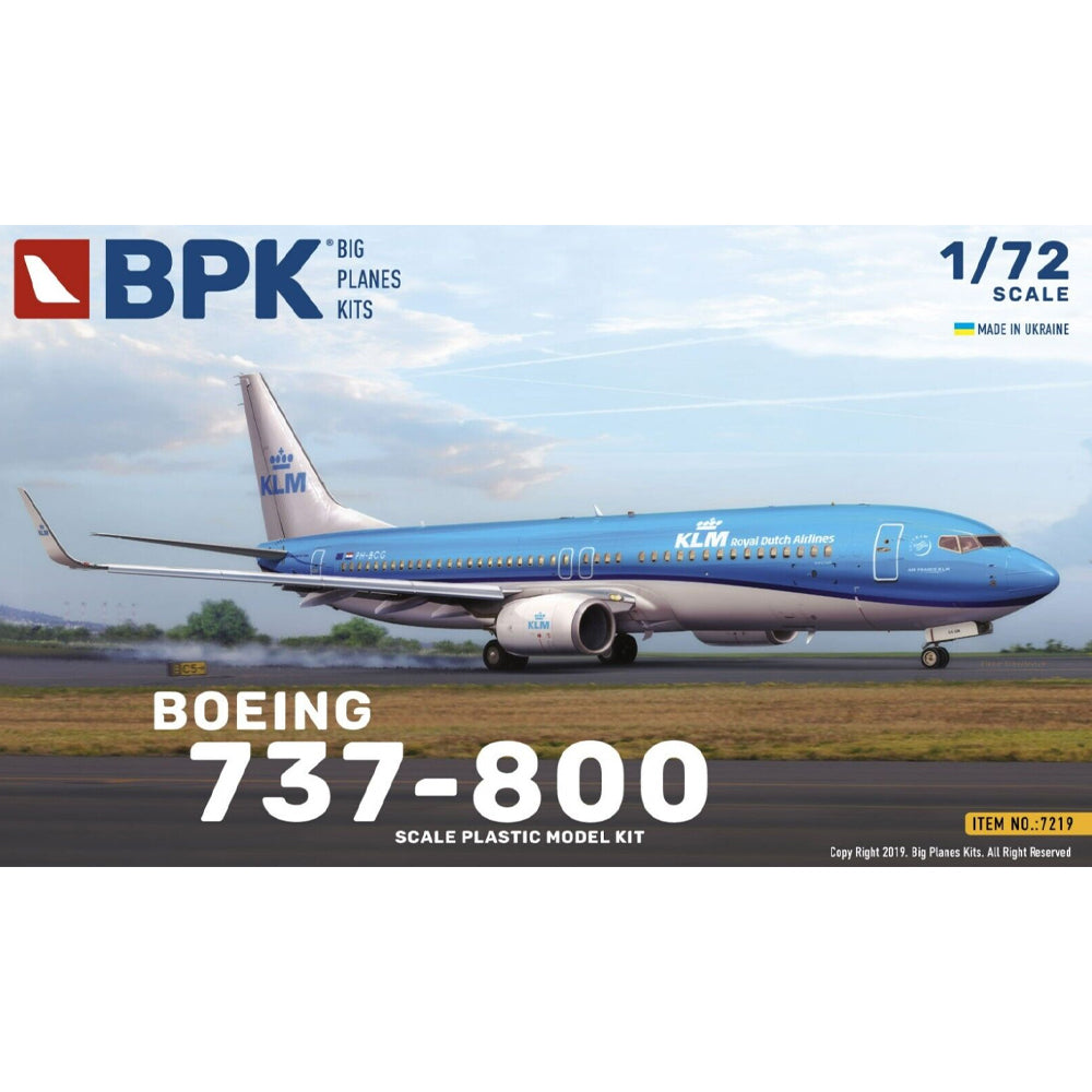 Big Plane Kits 7219 Boeing 737-800 KLM Royal Dutch 1:72 Plastic Model Kit