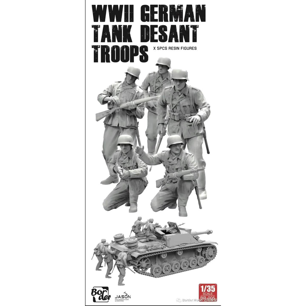 Border Models BR-005 WWII German Tank Desant Troops Resin Figures 1:35 Model Kit