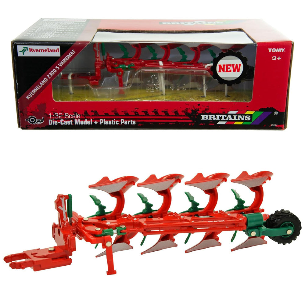 Britains 43344 Kverneland 2300 S Variomat Plough 1:32 Farm Toy
