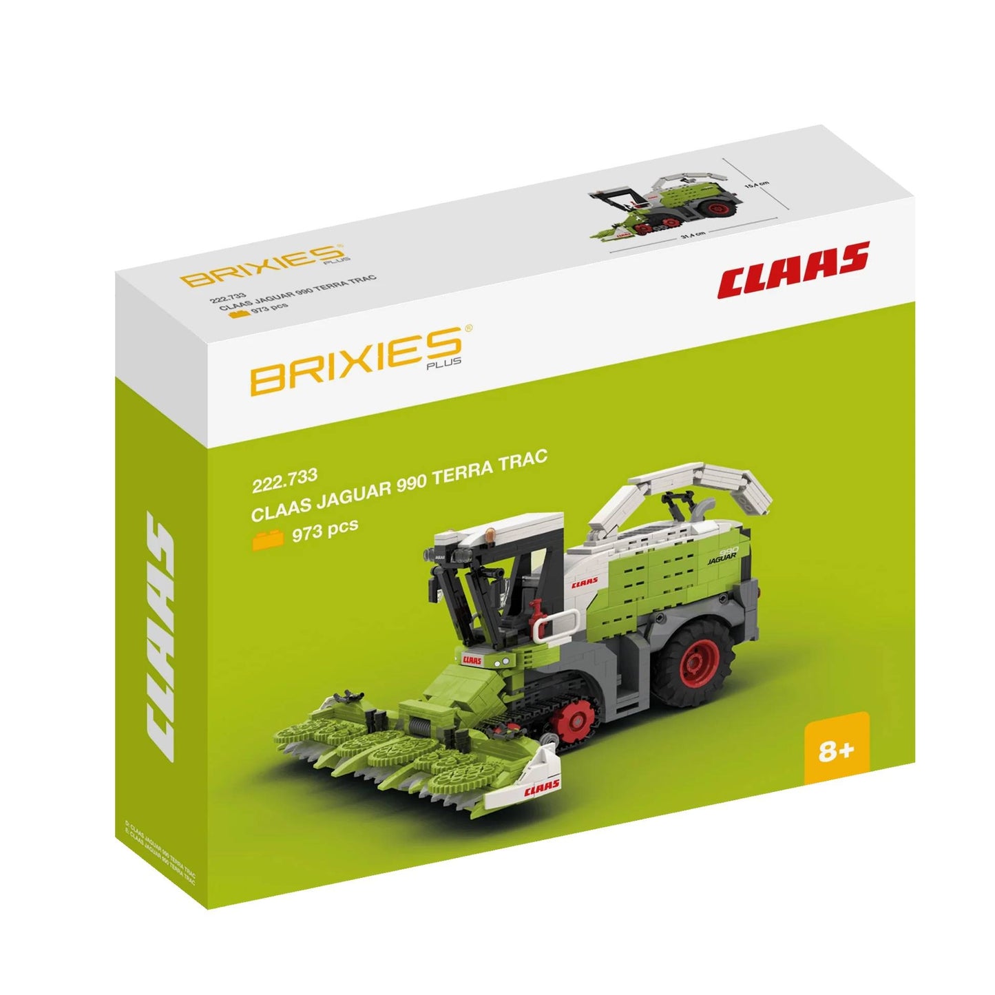 Brixies Plus Claas Jaguar 990 TerraTrac Brick Model 973pcs 222733