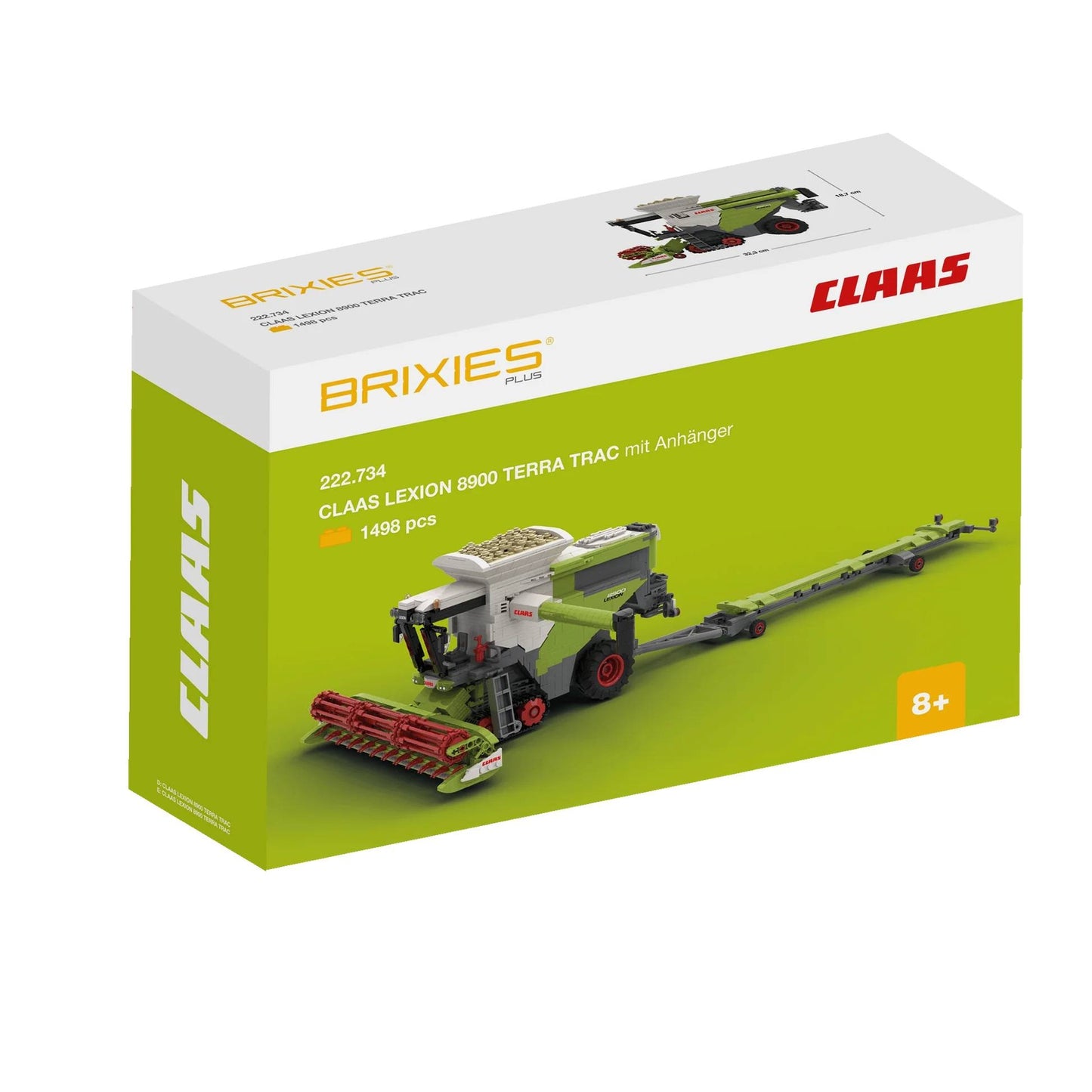 Brixies Plus Claas Lexion 8900 TerraTrac Incl Trailer Brick Model 1498pcs 222734