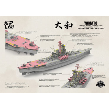 Border Models BS-007 Yamato Parallel World IJN Battleship 1:350 Model Kit