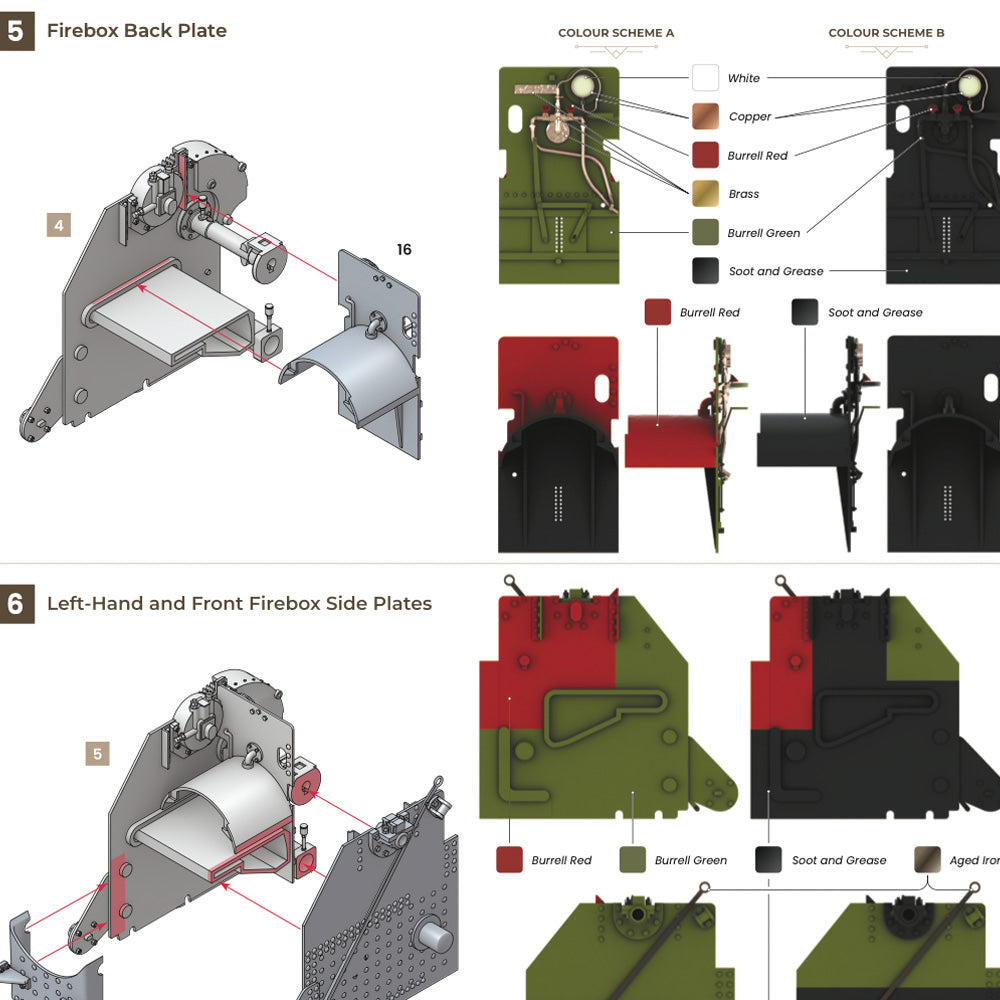 ScaleX Burrell Steam Engine AK Interactive Recommended Paint Pack