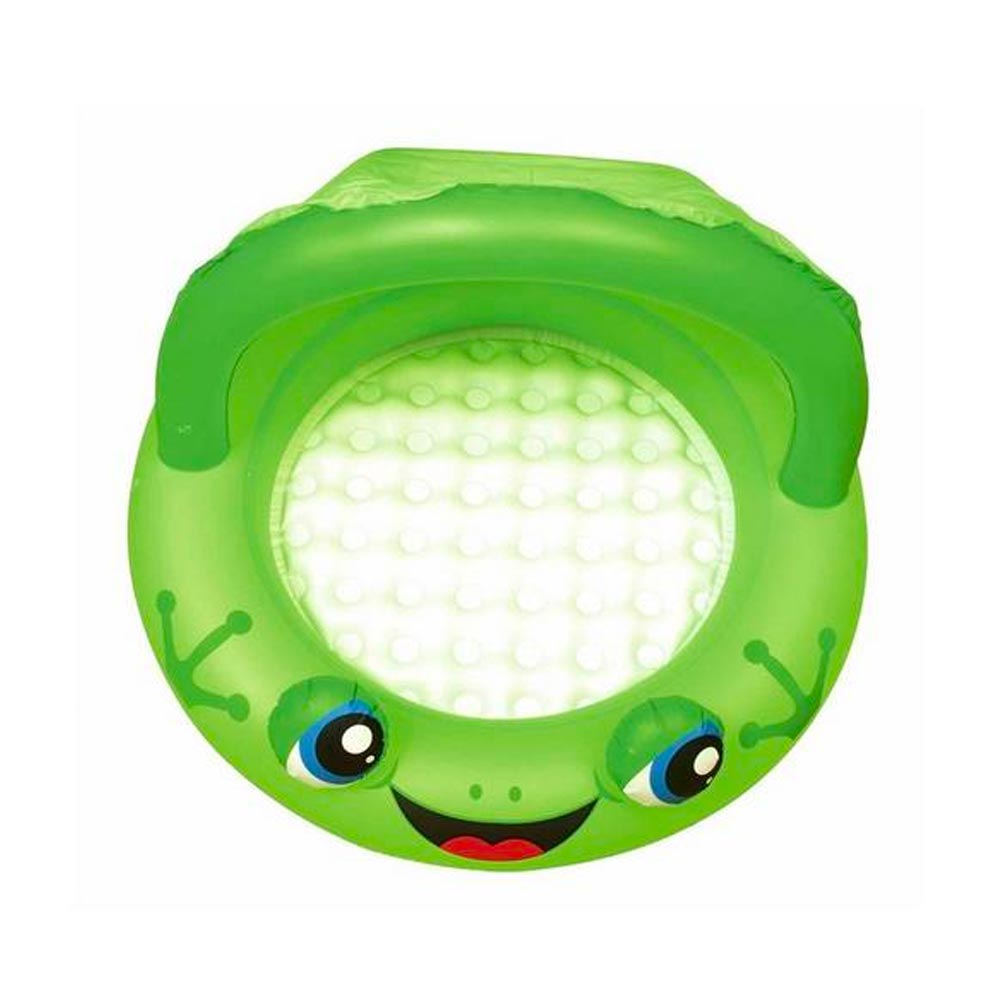 Bestway Inflatable Frog Shaded Play Paddling Pool 52189