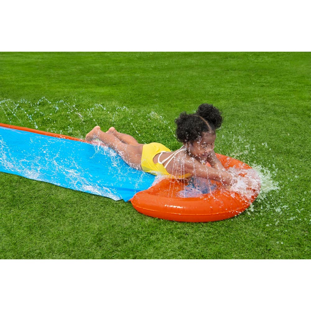 Bestway H2OGO! Single 16ft Water Slide Extra Slippy Built in Sprinklers 52326