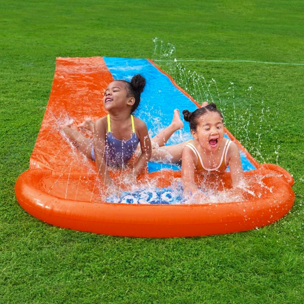 Bestway H2OGO! Double 16ft Water Slide Extra Slippy Built in Sprinklers 52328
