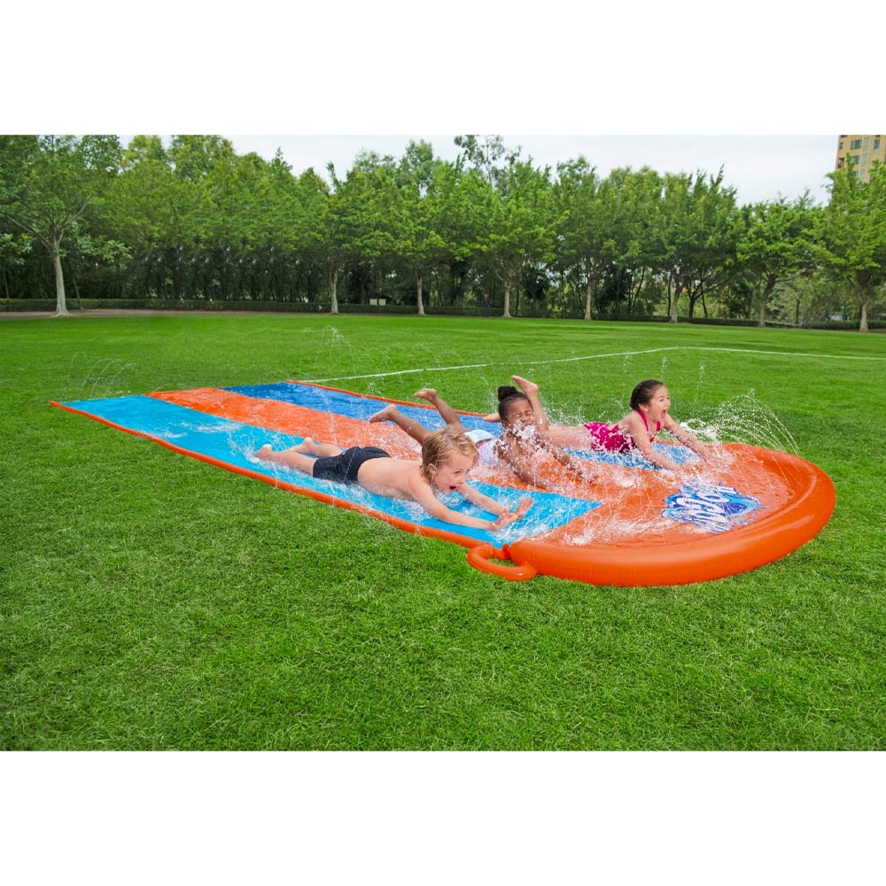 Bestway H2OGO! Triple 16ft Water Slide Extra Slippy Built in Sprinklers 52329