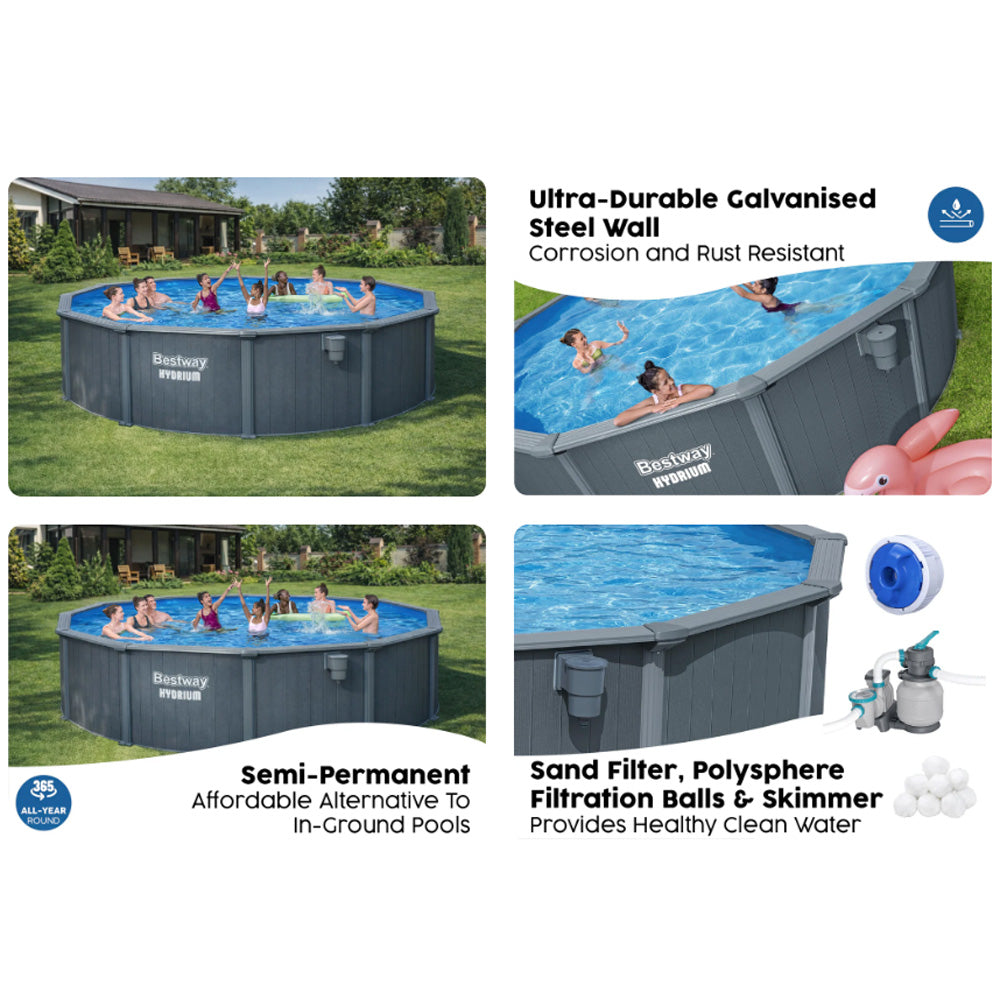 Bestway Hydrium 18ft Round Steel Pool Set