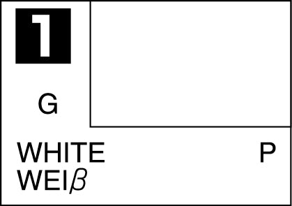 Mr. Hobby Mr. Colour - 001 - White 10ml Acrylic Model Paint