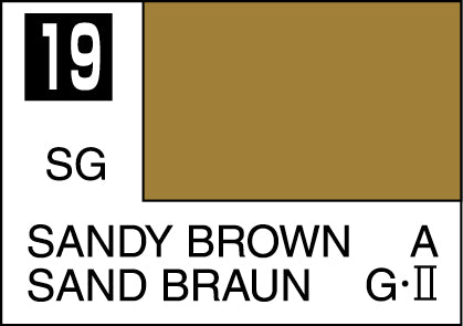 Mr. Hobby Mr. Colour - 019 - Sandy Brown 10ml Acrylic Model Paint