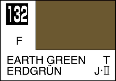 Mr. Hobby Mr. Colour - 132 - Earth Green 10ml Acrylic Model Paint
