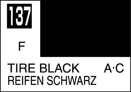 Mr. Hobby Mr. Colour - 137 - Tire Black 10ml Acrylic Model Paint