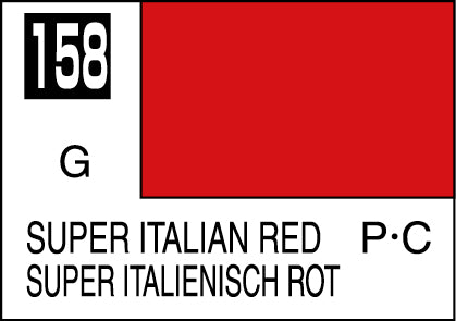 Mr. Hobby Mr. Colour - 158 - Super Italian Red 10ml Acrylic Model Paint
