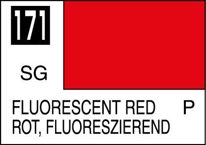 Mr. Hobby Mr. Colour - 171 - Fluorescent Red 10ml Acrylic Model Paint