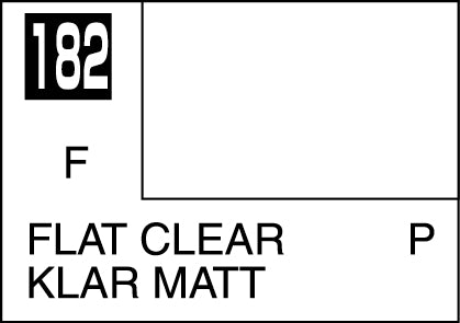 Mr. Hobby Mr. Colour - 182 - Flat Clear 10ml Acrylic Model Paint