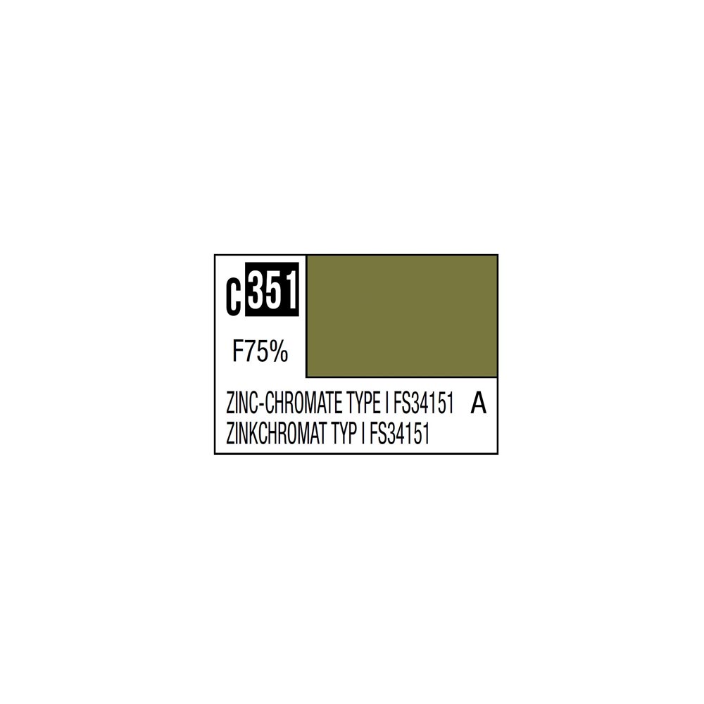 Mr. Hobby Mr. Colour - 351 - Zinc-Chromate Type FS34151 10ml Acrylic Model Paint
