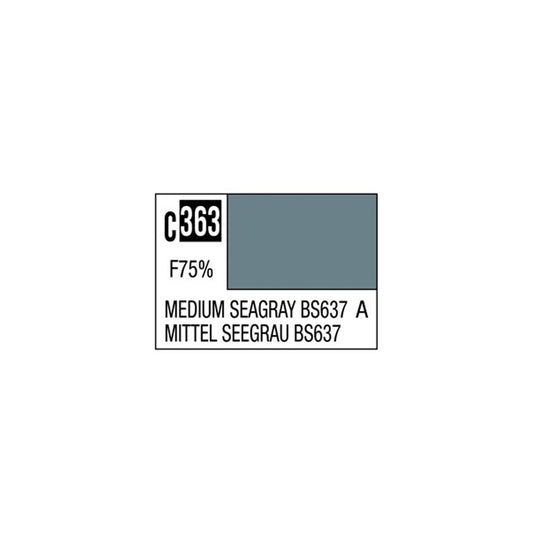 Mr. Hobby Mr. Colour - 363 - Medium Seagray BS637 10ml Acrylic Model Paint