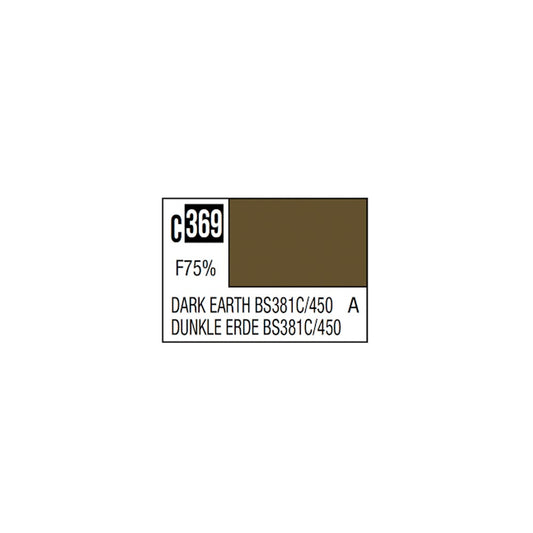 Mr. Hobby Mr. Colour - 369 - Dark Earth BS381C/450 10ml Acrylic Model Paint