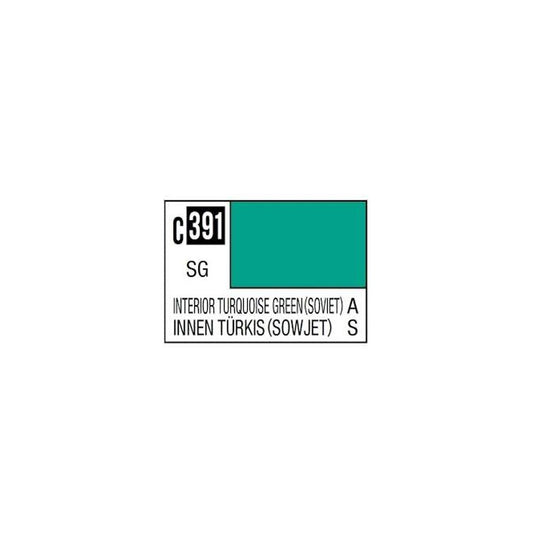 Mr. Hobby Mr. Colour - 391 - Interior Turquoise Green Soviet 10ml Model Paint