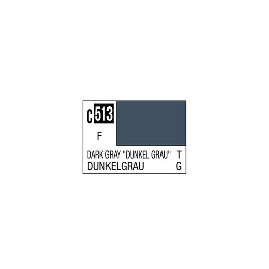 Mr. Hobby Mr. Colour - 513 - Dark Gray "Dunkelgrau" 10ml Acrylic Model Paint
