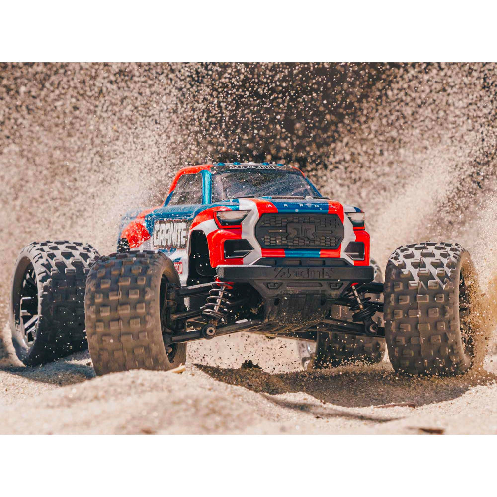 Arrma Granite GROM MT 4WD 1:18 RTR RC Car - Blue/Red ARA2102T1