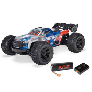 Arrma Mini Kraton 3S DSC 4x4 1:16 RTR RC Truck w/Battery & Charger - Red/Blue